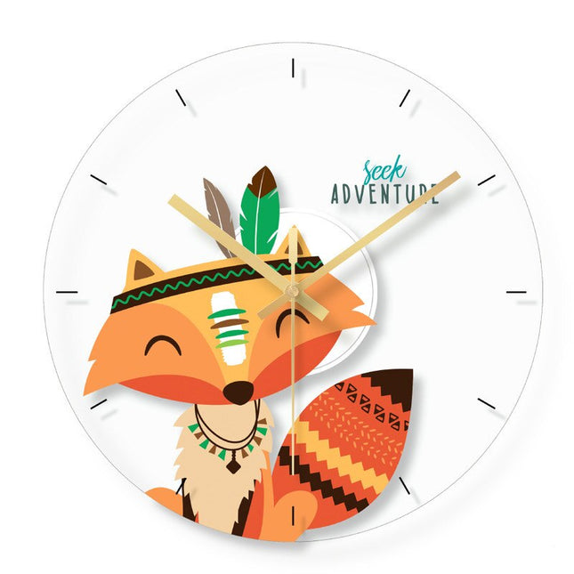 Reloj de pared infantil con zorro