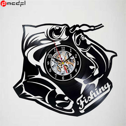 Reloj de vinilo para amantes pesca