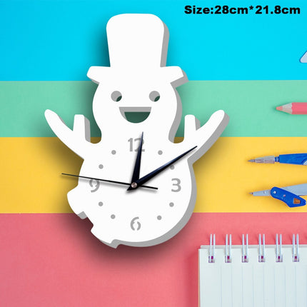 Reloj infantil de pared muñeco nieve