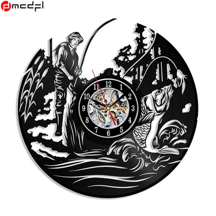 Reloj de vinilo para amantes pesca