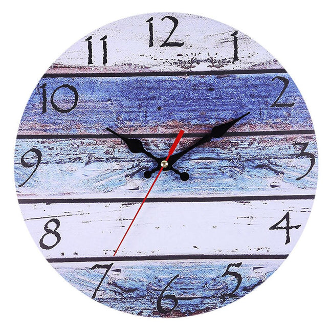 Reloj de pared madera lamas colores