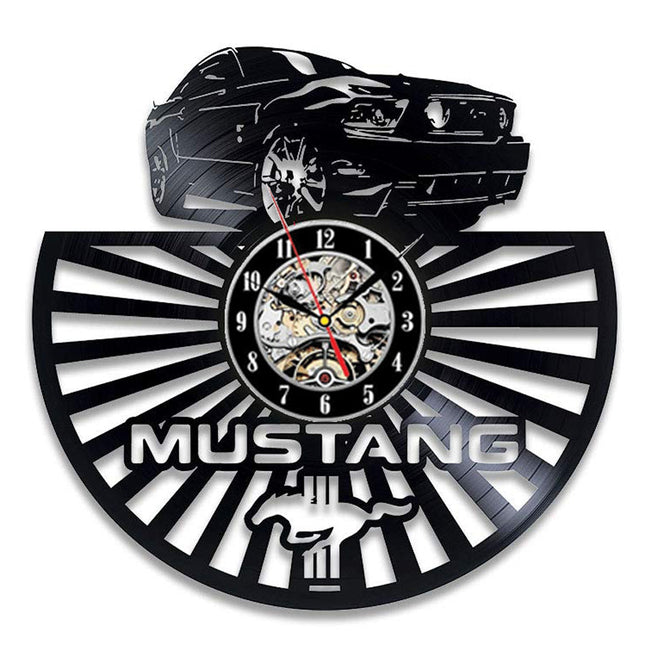 Reloj de vinilo coche Ford Mustang
