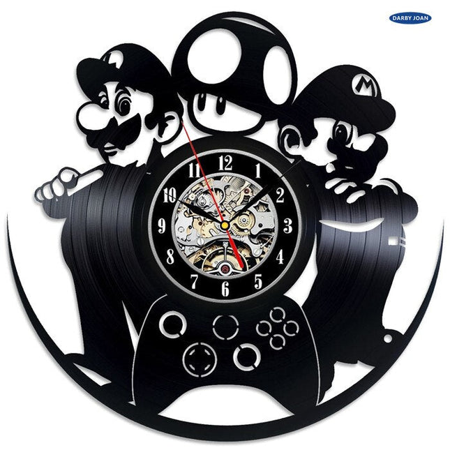 Reloj de vinilo gamer Super Mario