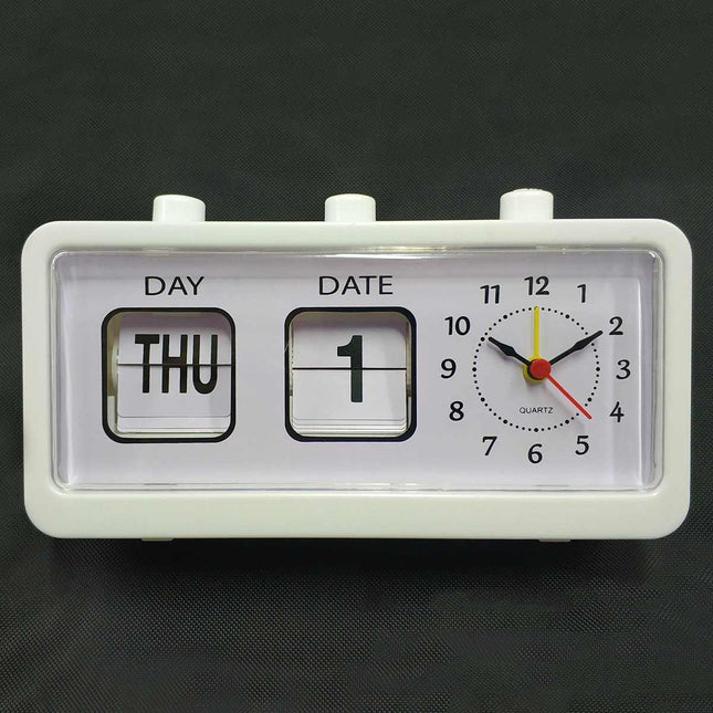 Reloj de mesa flip con calendario
