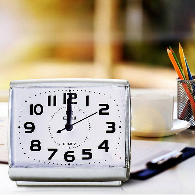 Reloj despertador analógico cuadrado para adulto