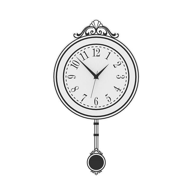 Reloj de péndulo moderno pared azul