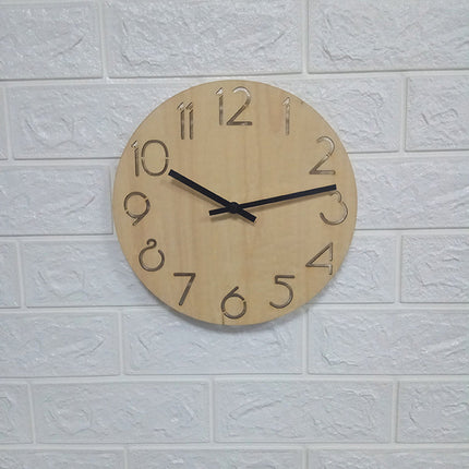 Reloj de pared minimalista de madera