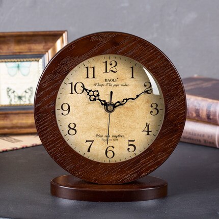 Reloj de mesa madera estilo retro