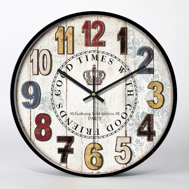 Reloj de pared vintage matrículas coche