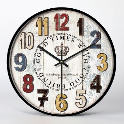 Reloj de pared vintage matrículas coche