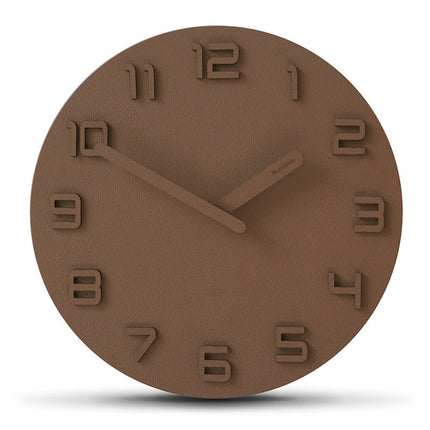 Reloj de pared madera números 3D