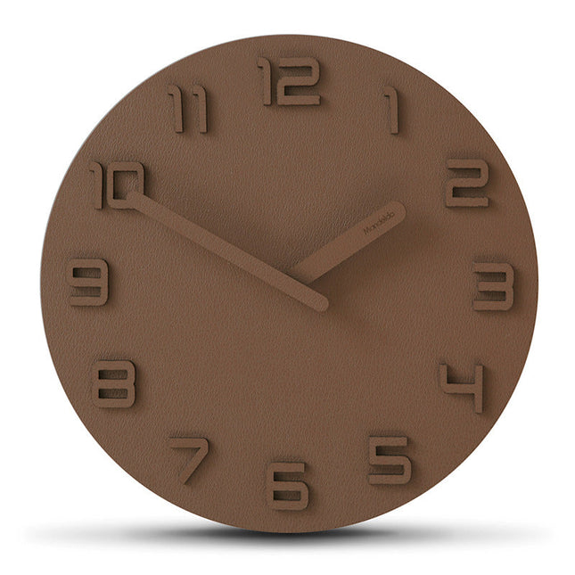 Reloj de pared madera números 3D