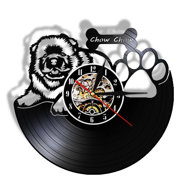 Reloj de vinilo perro Chow Chow