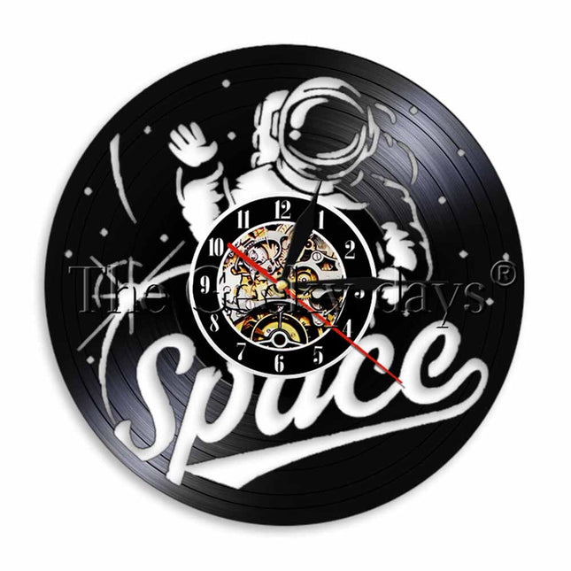 Reloj de pared de vinilo astronauta