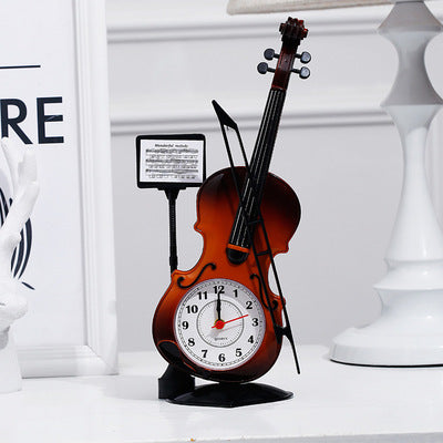 Reloj de sobremesa original forma violín