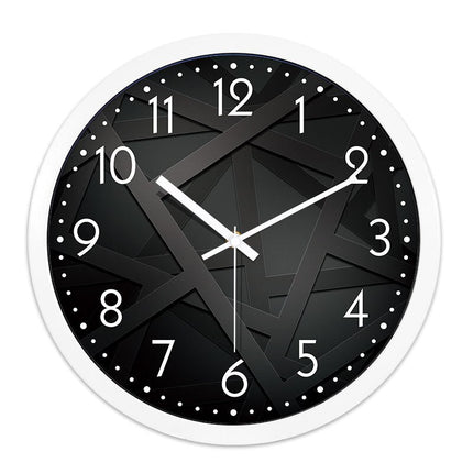 Reloj de pared moderno abstracto negro
