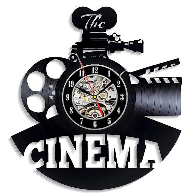 Reloj de vinilo temático de cine