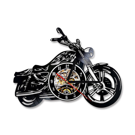 Reloj de vinilo para amantes motos