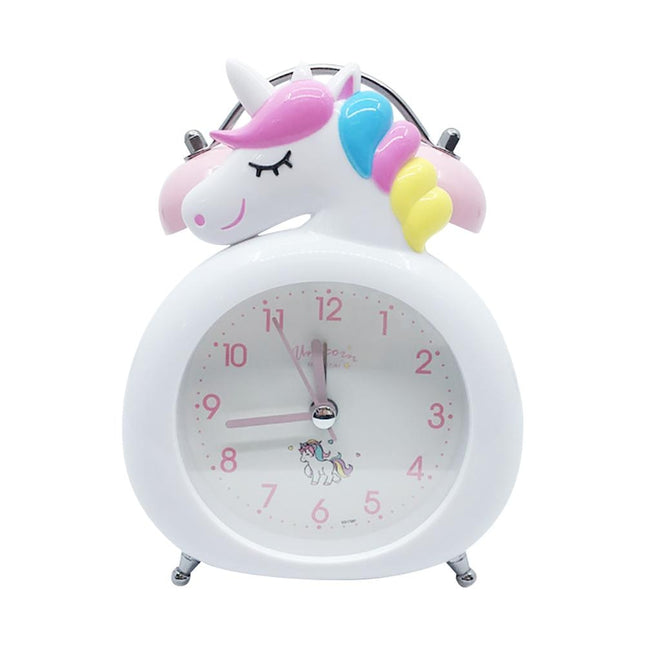 Despertador infantil analógico de unicornio