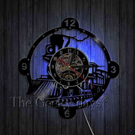 Reloj de vinilo locomotora de tren