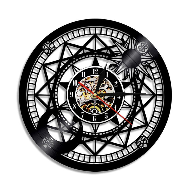 Reloj de vinilo rosa de vientos