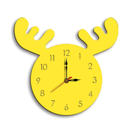 Reloj de pared infantil con cuernos