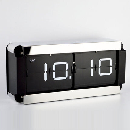 Reloj flip automático sobremesa cromado