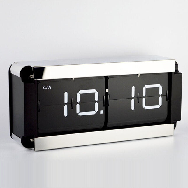 Reloj flip automático sobremesa cromado