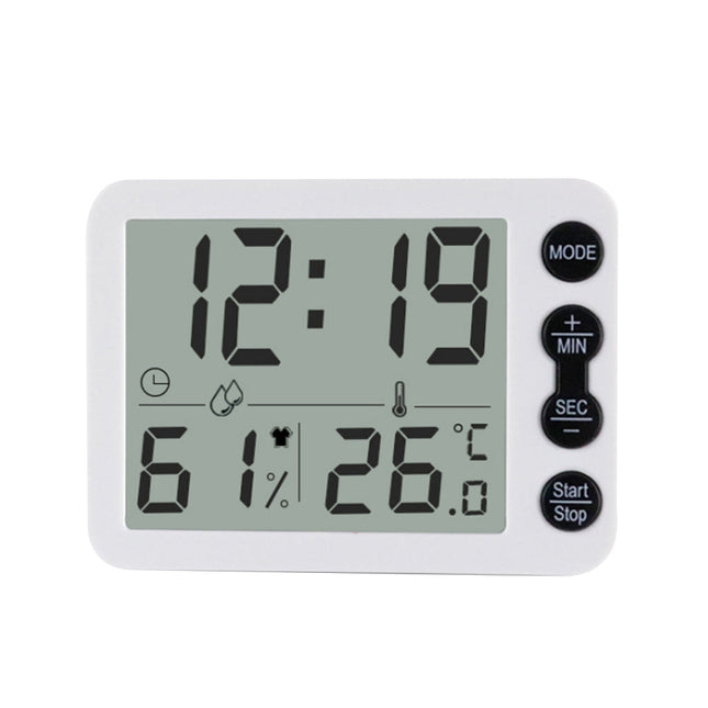 Despertador digital compacto con temperatura humedad