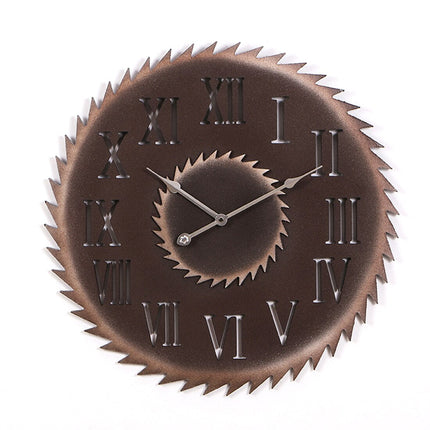 Reloj de pared disco de sierra