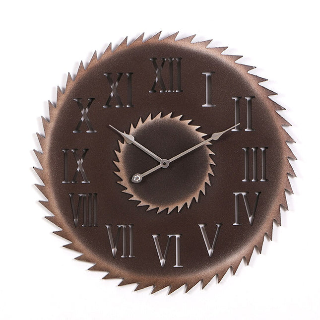 Reloj de pared disco de sierra