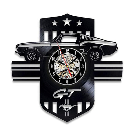 Reloj de vinilo coche Ford Mustang
