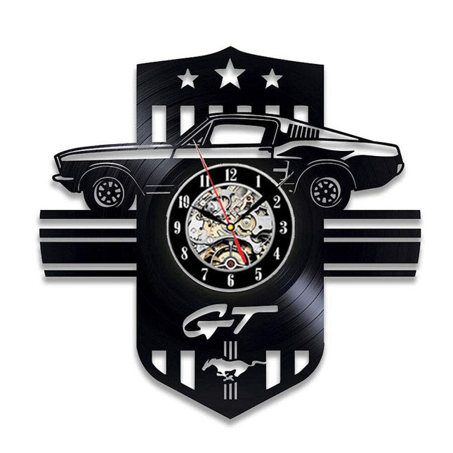 Reloj de vinilo coche Ford Mustang