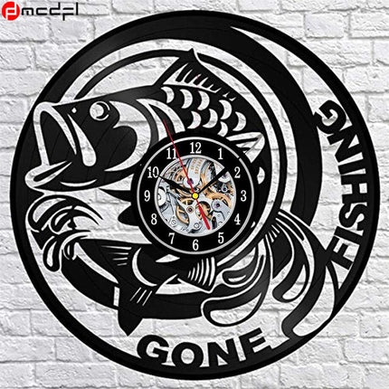 Reloj de vinilo para amantes pesca