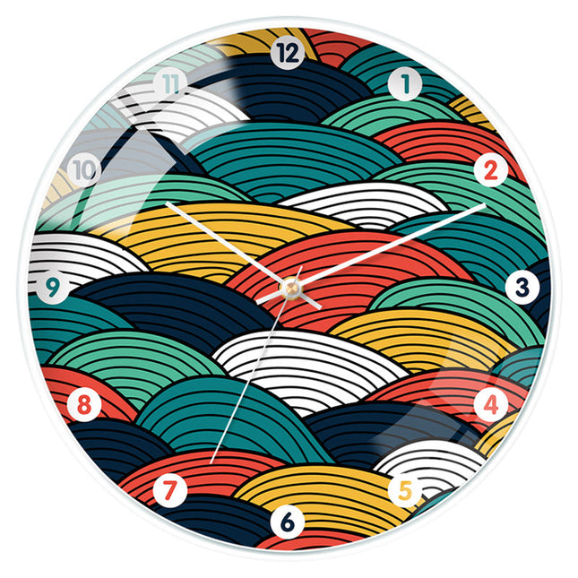 Reloj de pared nórdico cristal abombado