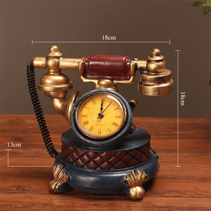 Reloj de sobremesa retro teléfono antiguo