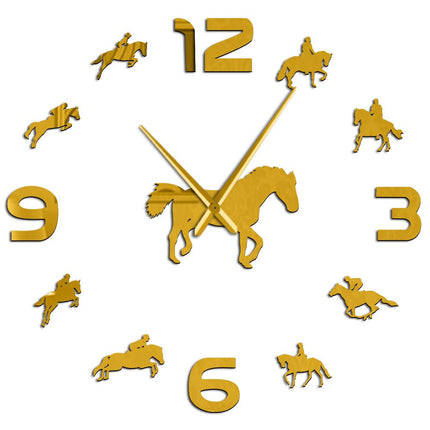 Reloj de pared adhesivo 3D Caballos