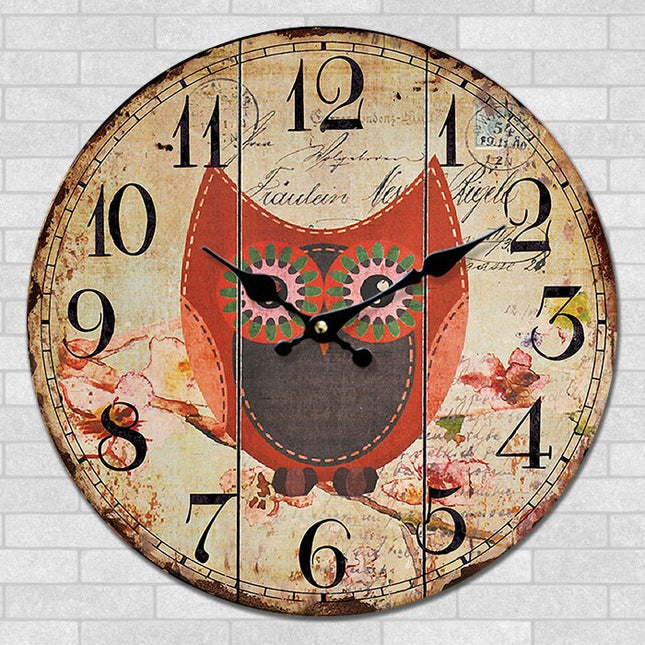 Reloj de pared infantil diseño búho