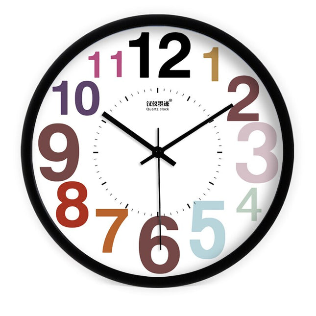 Reloj de pared nórdico madera colorida