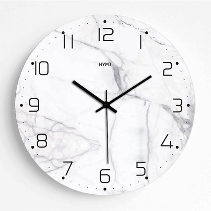 Reloj de pared mármol y oro rosa