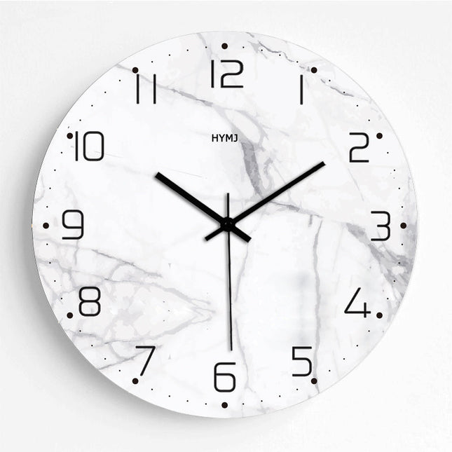 Reloj de pared mármol y oro rosa