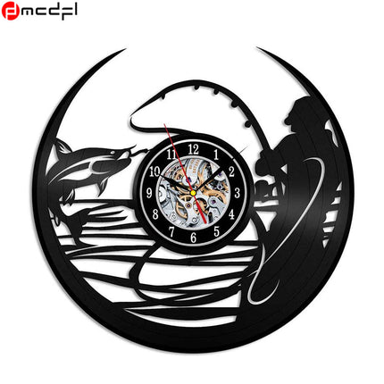 Reloj de vinilo para amantes pesca