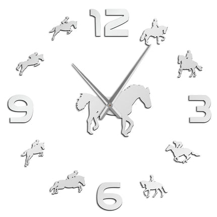 Reloj de pared adhesivo 3D Caballos