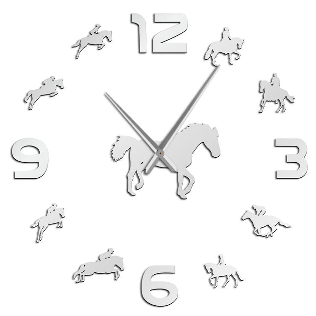 Reloj de pared adhesivo 3D Caballos