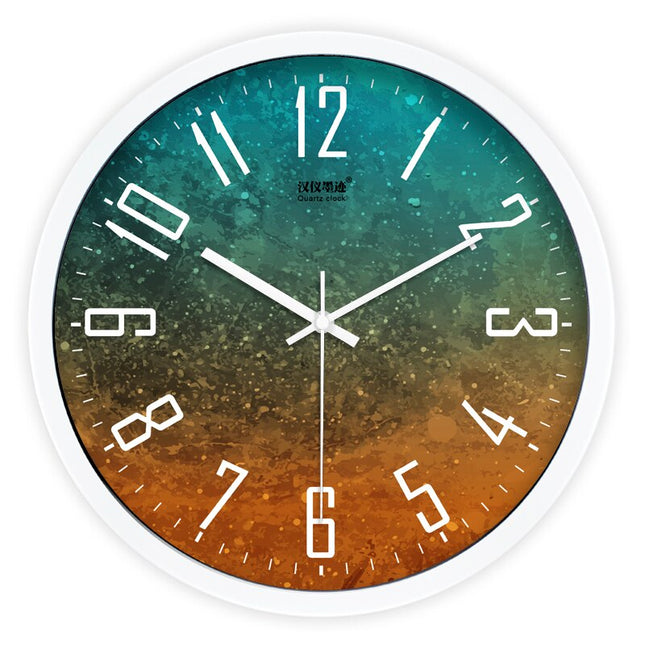 Reloj de pared nórdico madera colorida