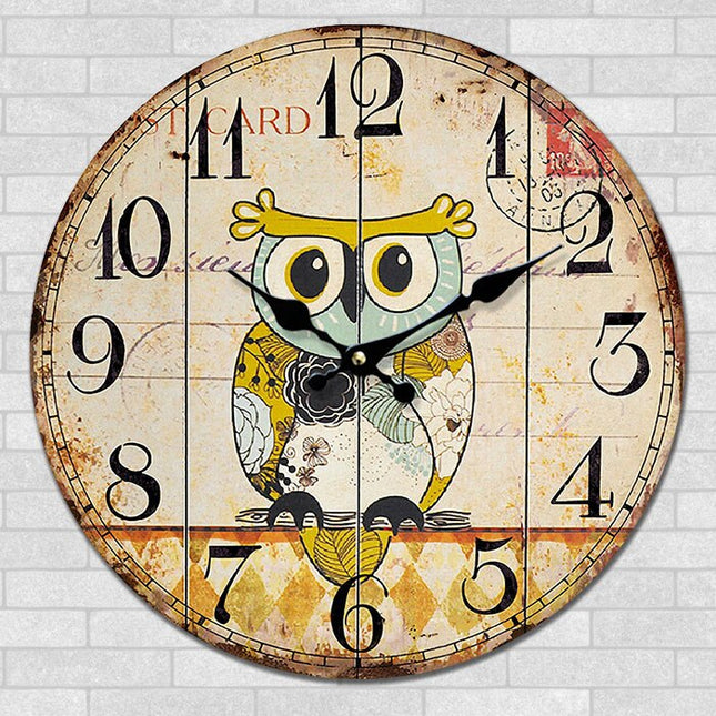 Reloj de pared infantil diseño búho