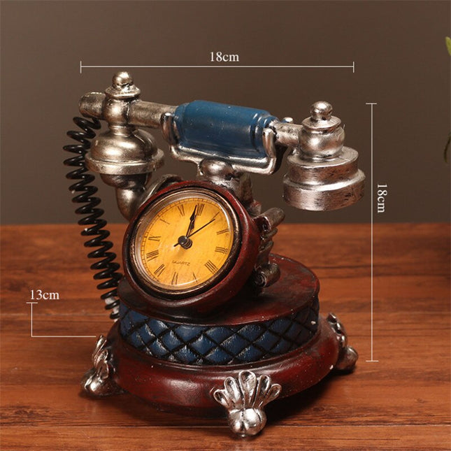 Reloj de sobremesa retro teléfono antiguo