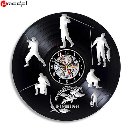 Reloj de vinilo para amantes pesca