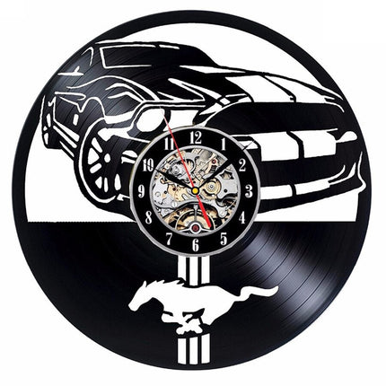 Reloj de vinilo coche Ford Mustang
