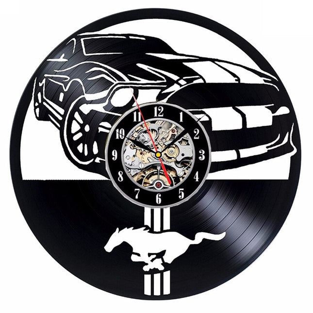 Reloj de vinilo coche Ford Mustang